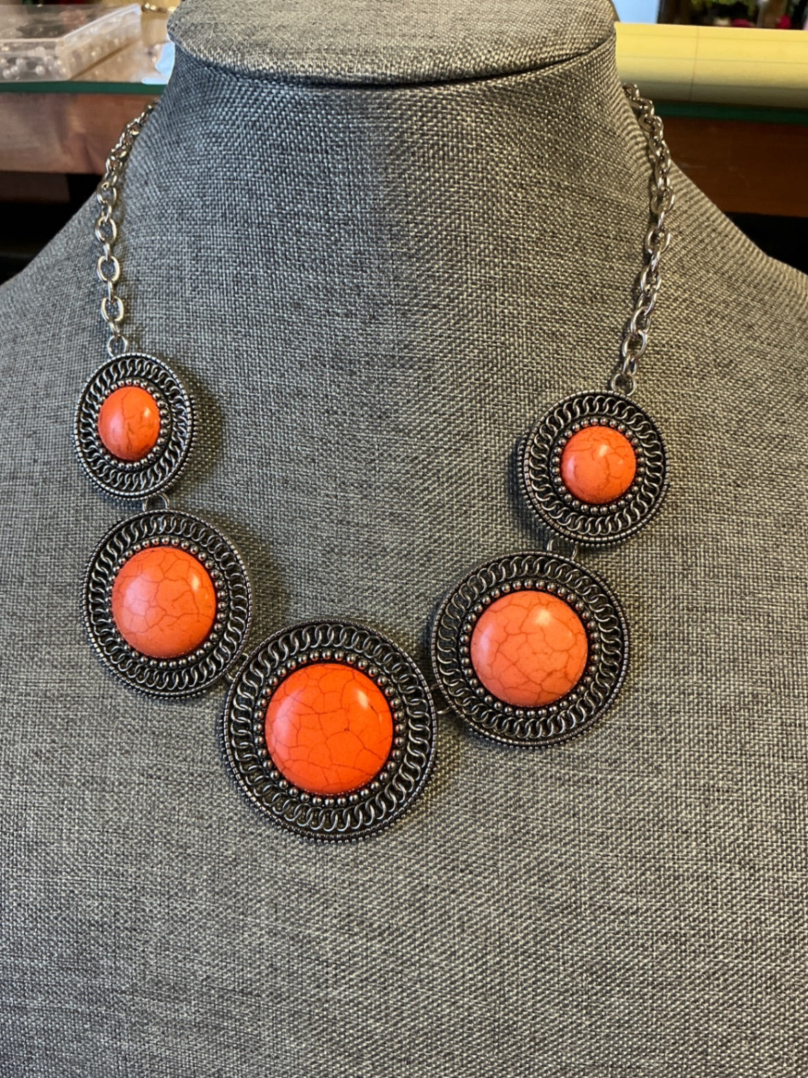 Paparazzi Necklace Orange and Black