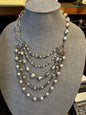 Paparazzi Necklace 2 pc Set Silver and Pearl NWT