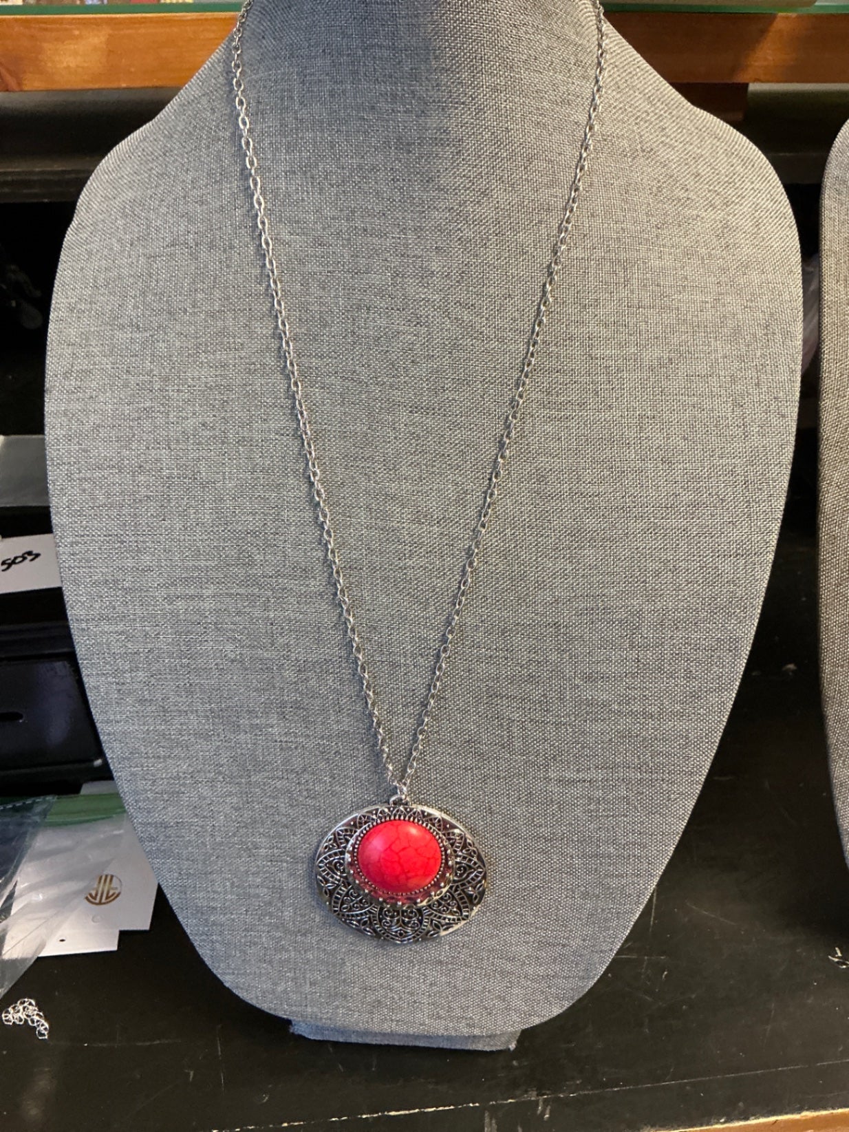Paparazzi Necklace 2 pc Set Red and Silver NWT