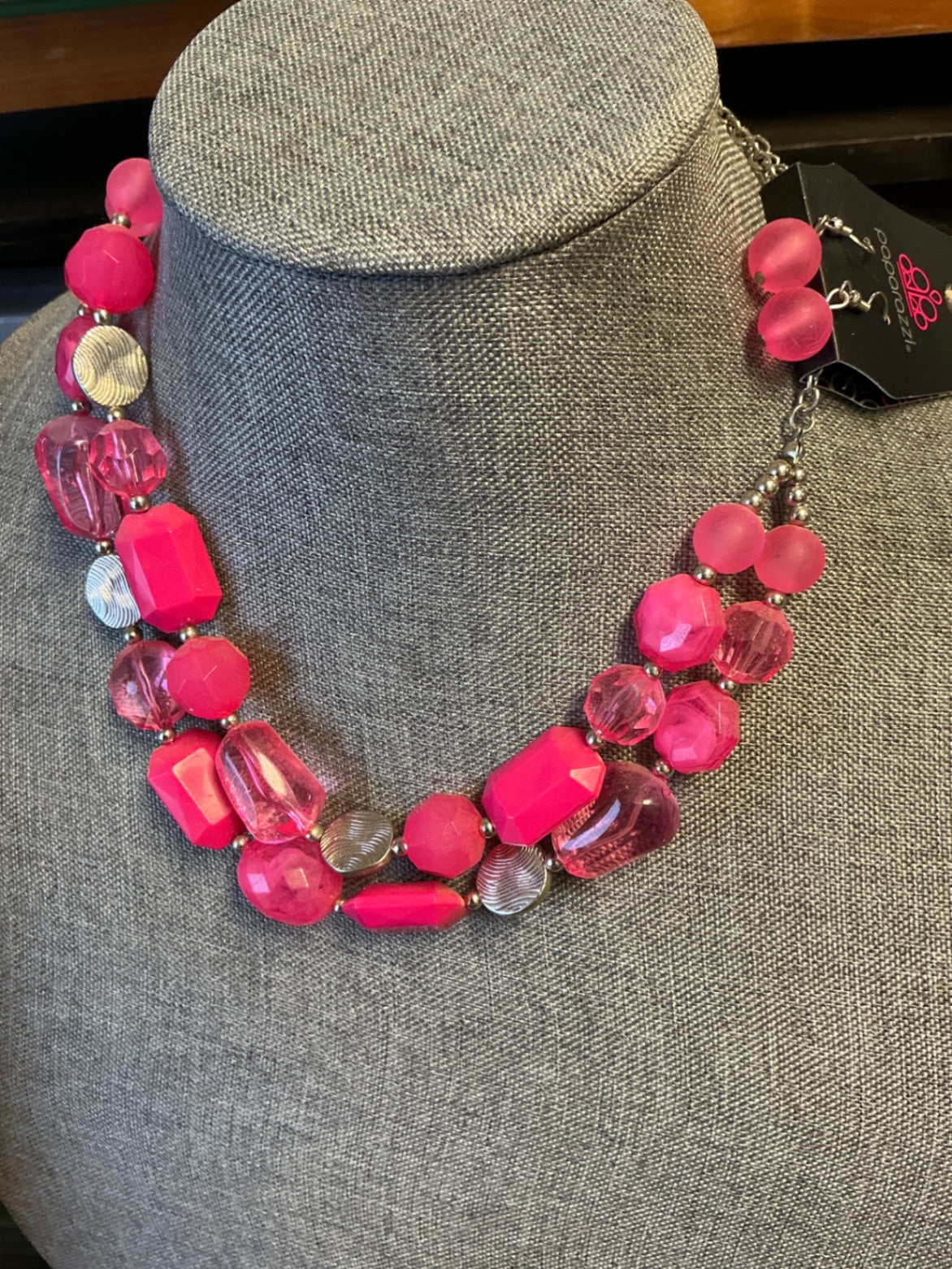 Paparazzi Necklace 2 pc Set Pink NWT