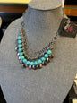 Paparazzi Necklace 2 pc Set Turquoise and Silver NWT