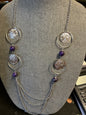 Paparazzi Necklace 2 pc Set Silver and Purple NWT