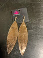 Paparazzi Earrings Gold Feather NWT