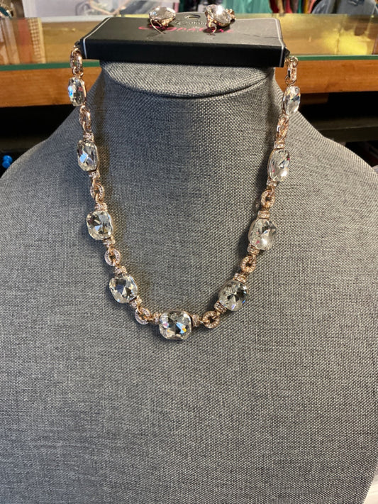 Paparazzi Z Collection Necklace 2 pc Set Rose Gold NWT