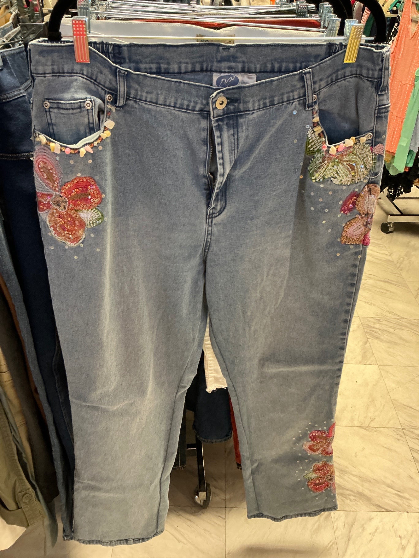DG2 Embellished Jeans 16 Light Blue