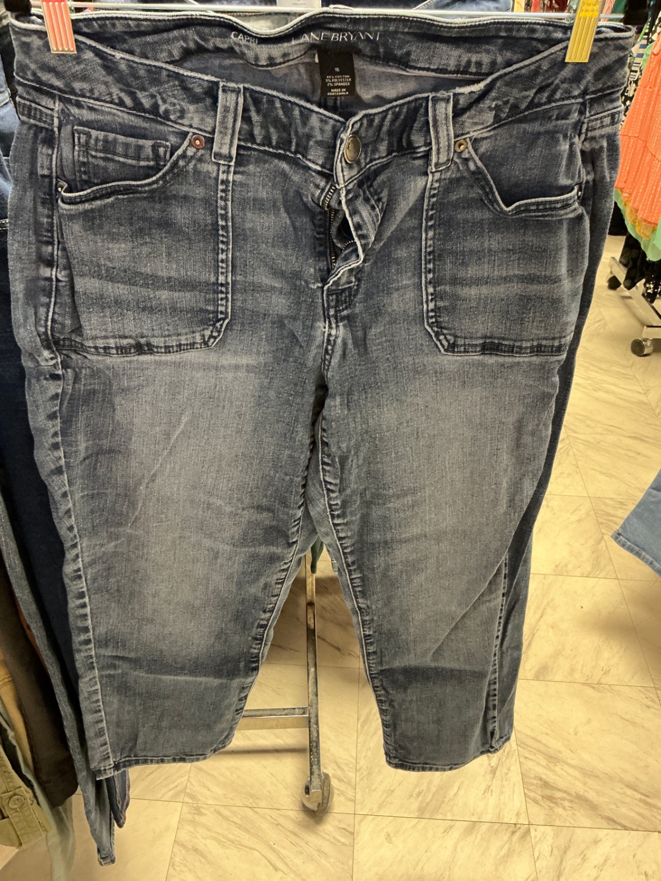 Lane Bryant Capri Jeans 16 Dark Blue