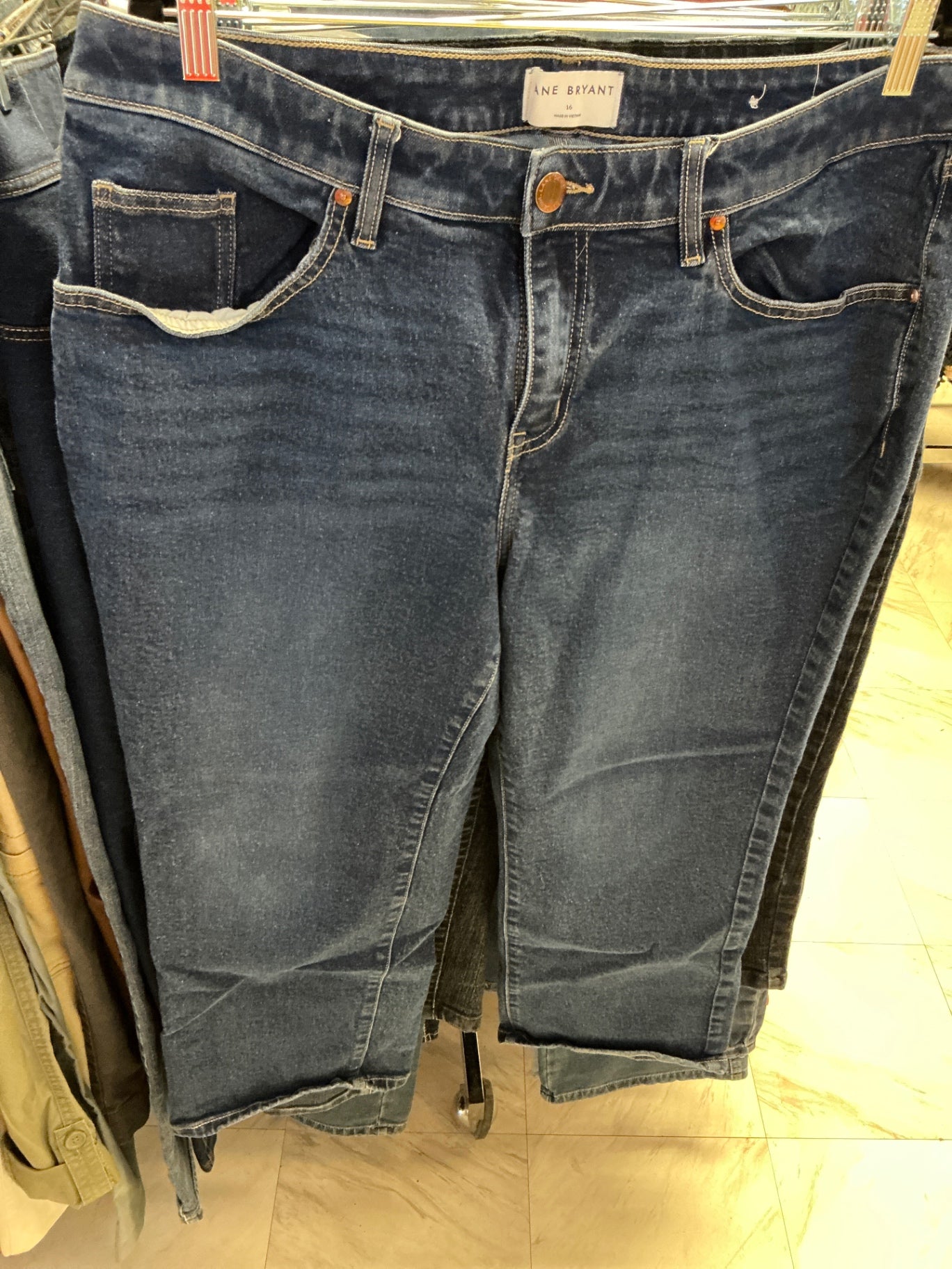 Lane Bryant Capri Pants 16 Dark Blue