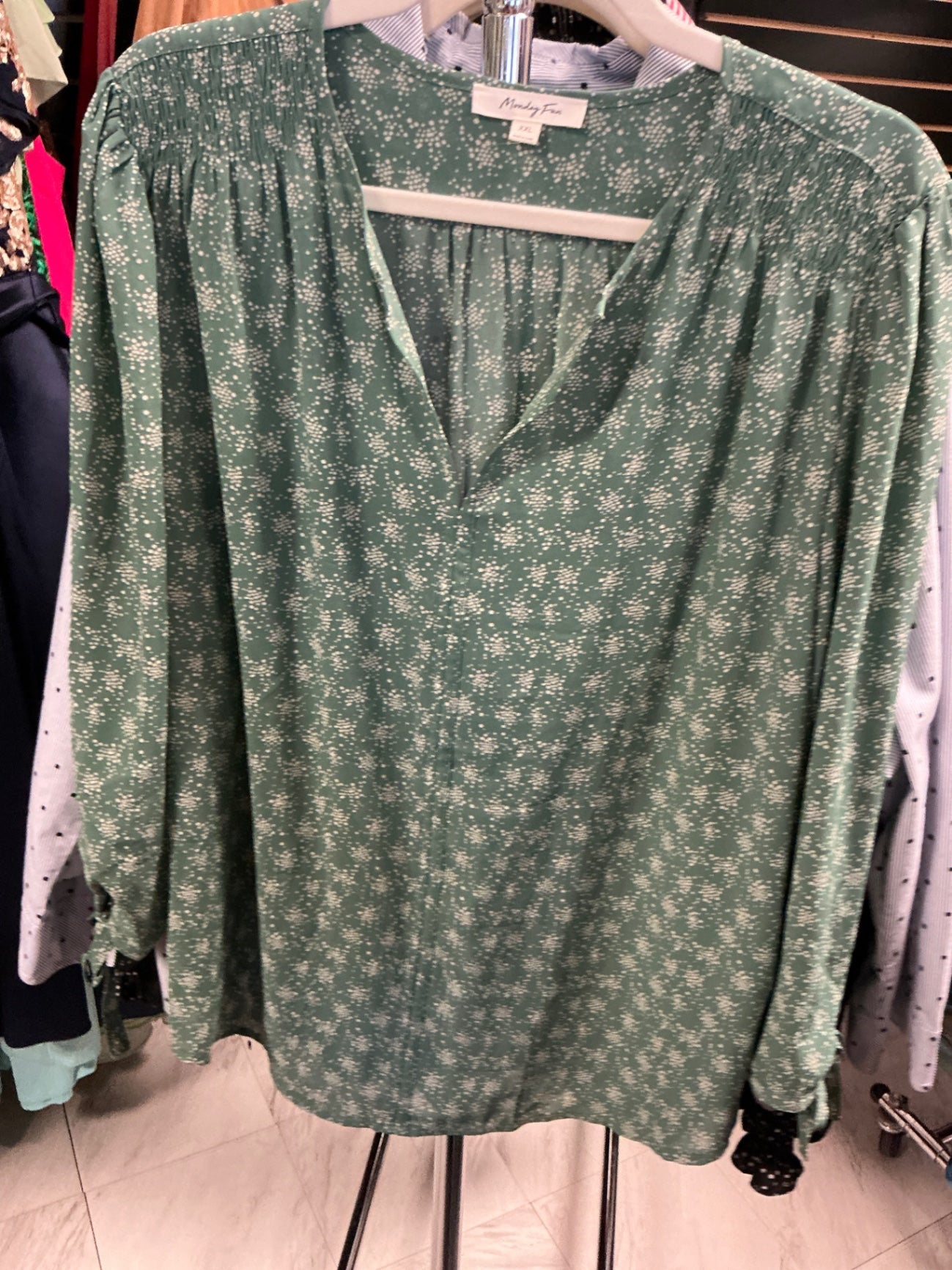 Monday Fun Blouse XXL Green