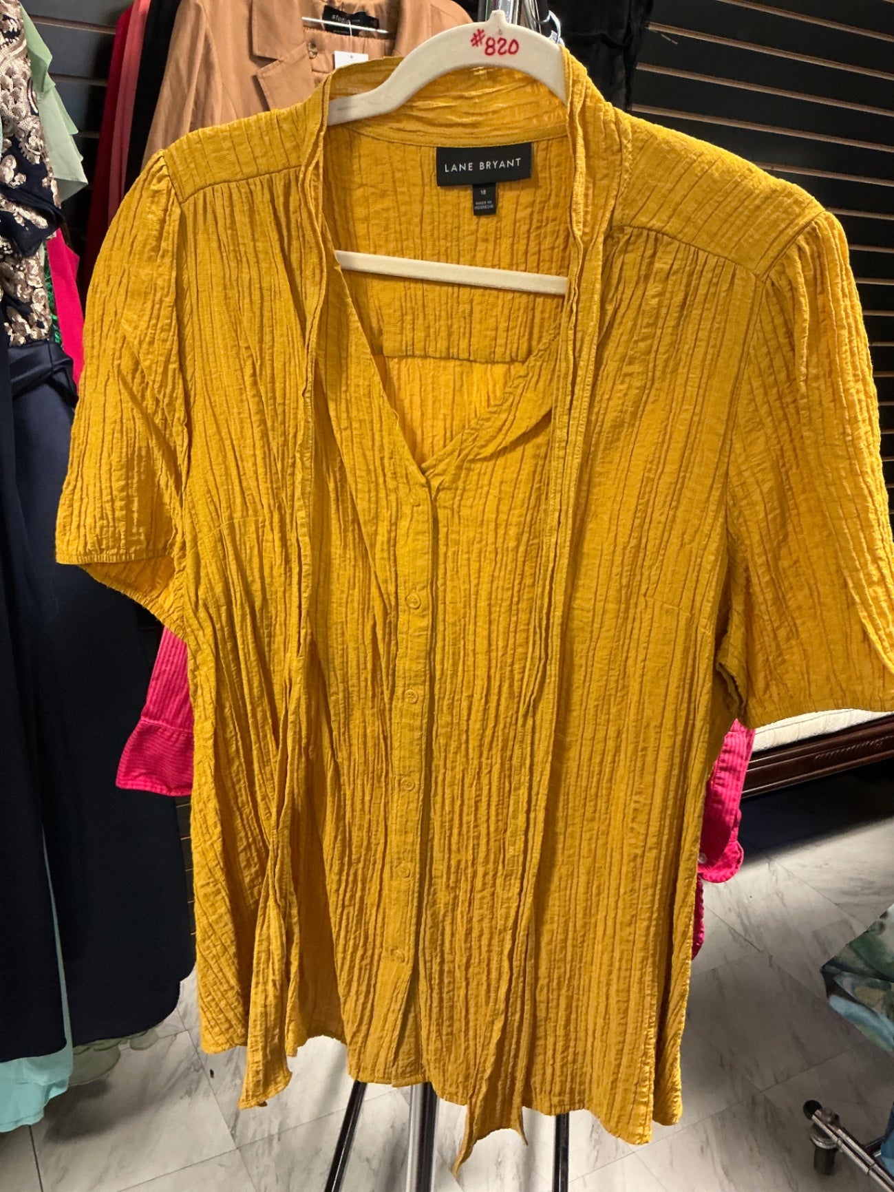 Lane Bryant Blouse 18 Mustard