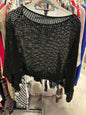 No Boundaries Poncho O/S Black