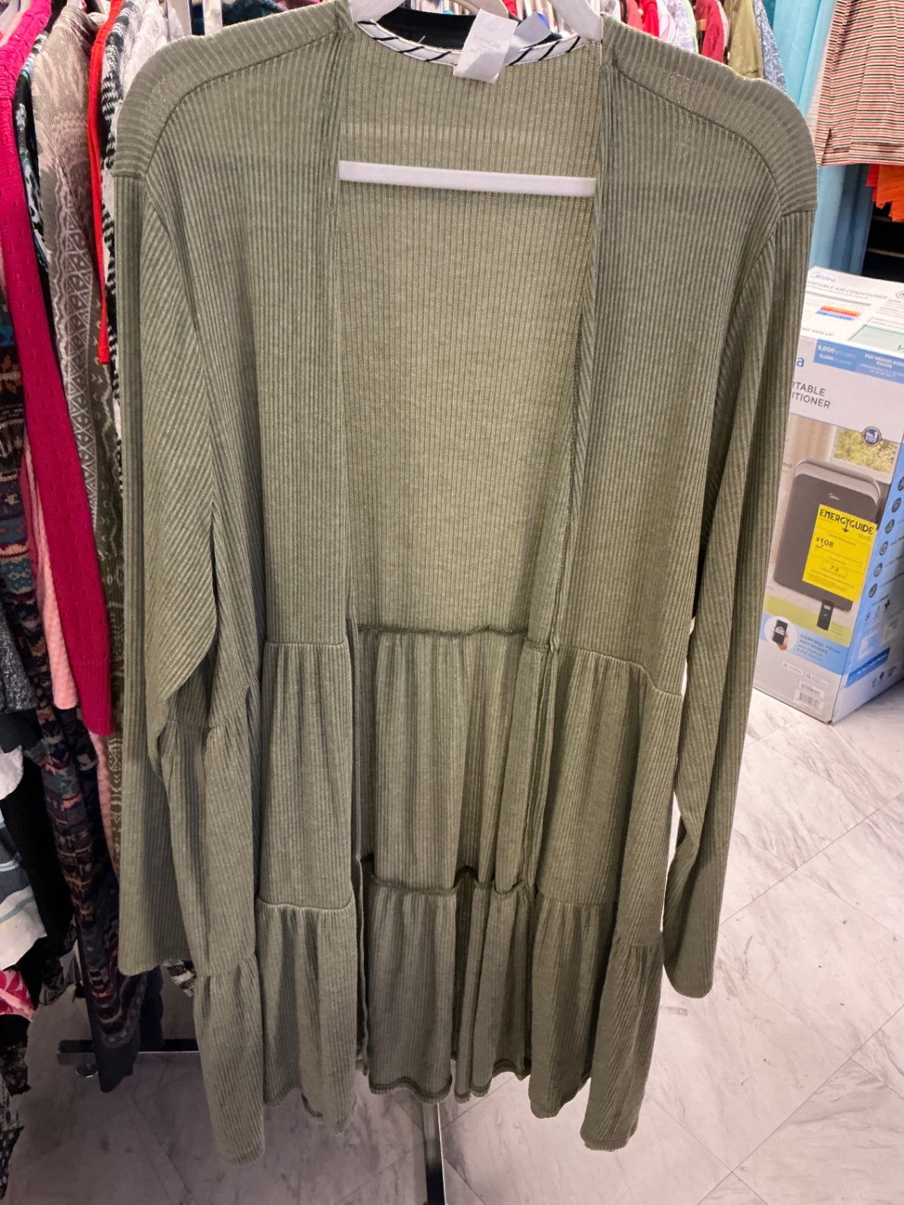 Honeyme Curvy Cardigan XXXL Olive Green NWT