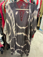 Ruggine Kaftan O/S Gray with white tie-dye