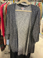 LulaRoe Cardigan L Heather Blue NWOT