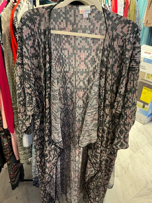 LuLaRoe Kimono L Black and Pink NWOT
