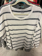 Time and Tru T-Shirt XXXL White with Navy Stripes