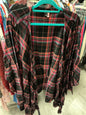 Torrid Cardigan 6 Black and Pink Plaid