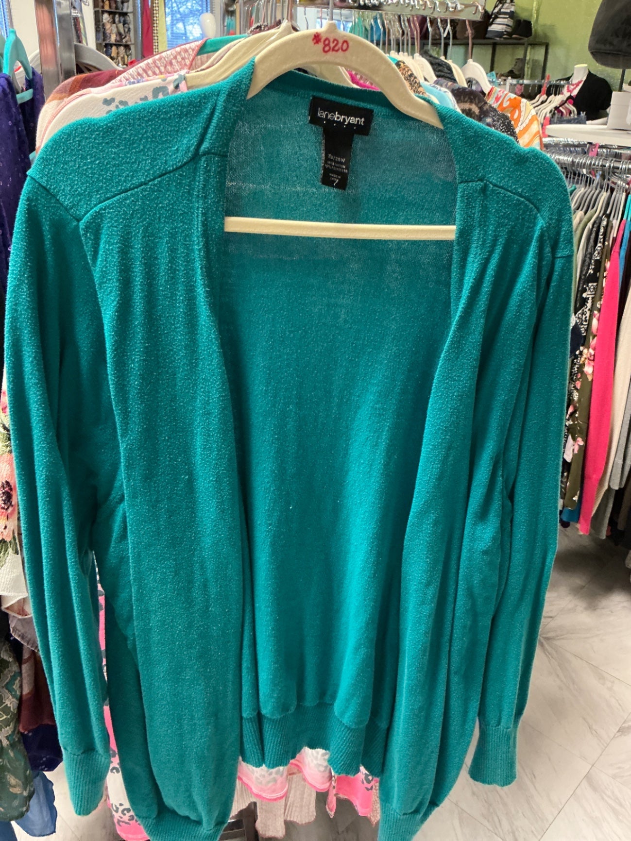 Lane Bryant Cardigan 26/28w Teal