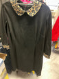 Talbots Dress 18 Black with leopard print accents