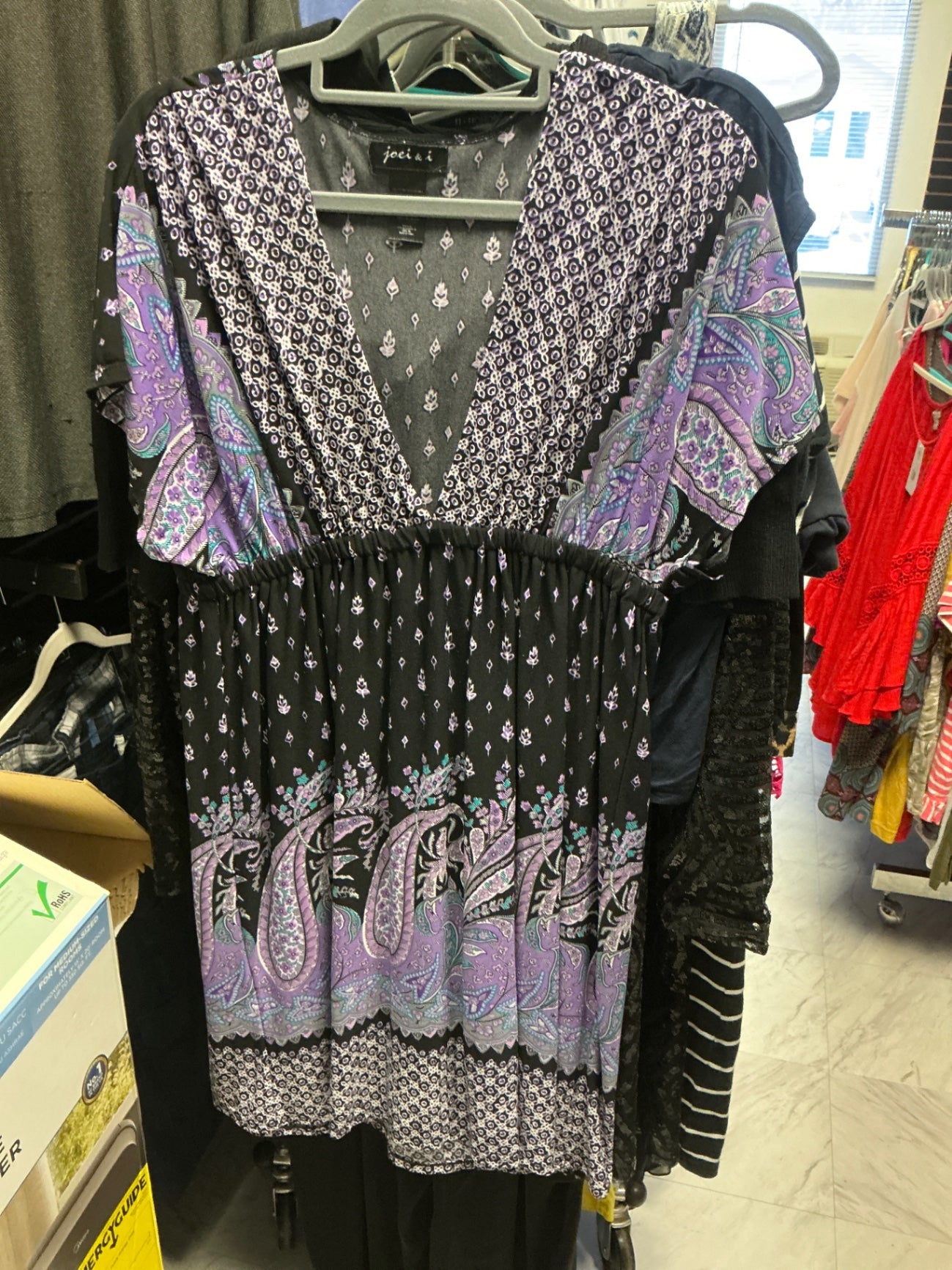 Joie & i Dress XL Black and Purple
