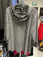 Ali Miles Long Sleeve Mock Neck 1X Gray