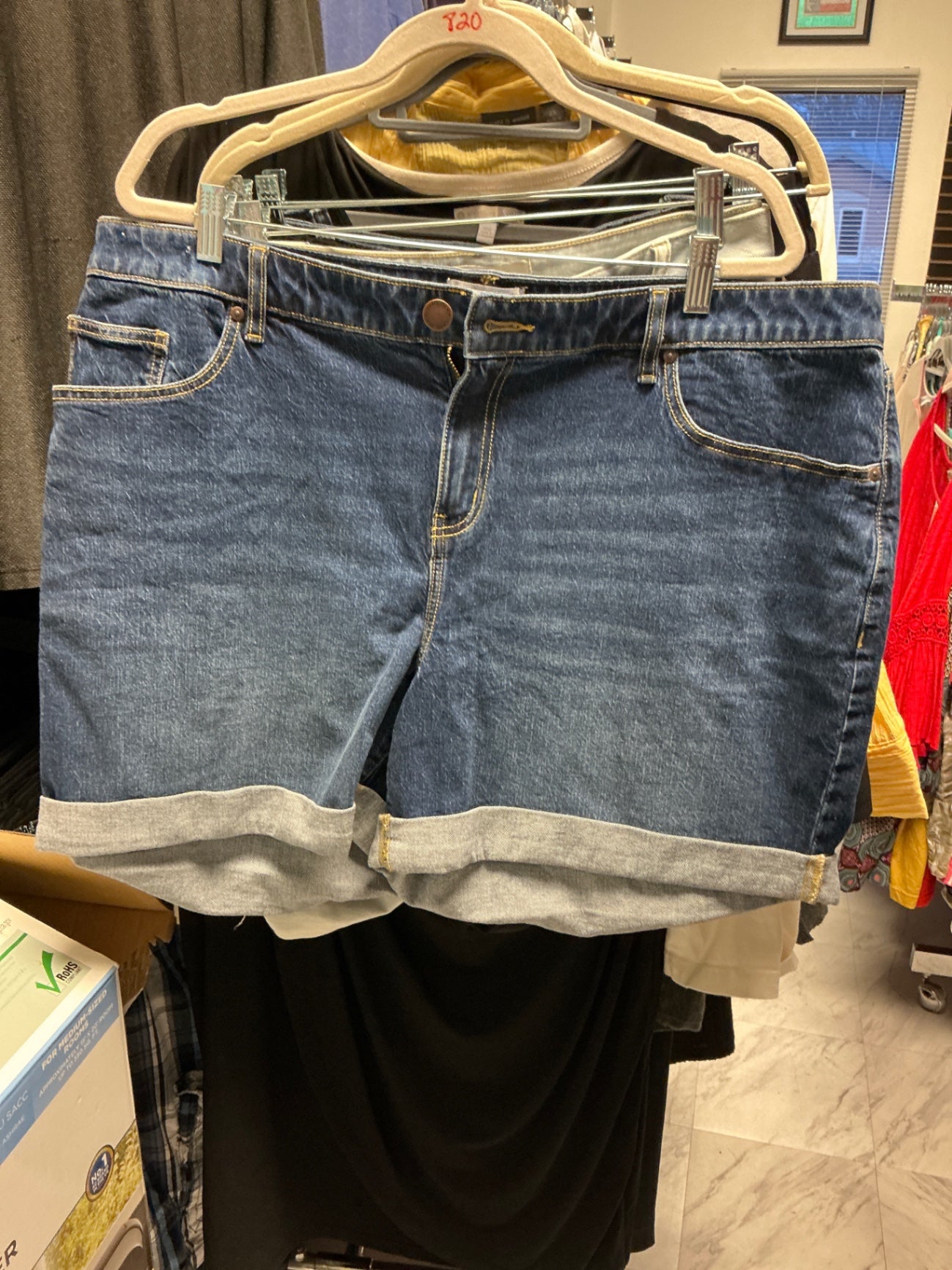 Lane Bryant Denim Shorts 18 Dark Blue