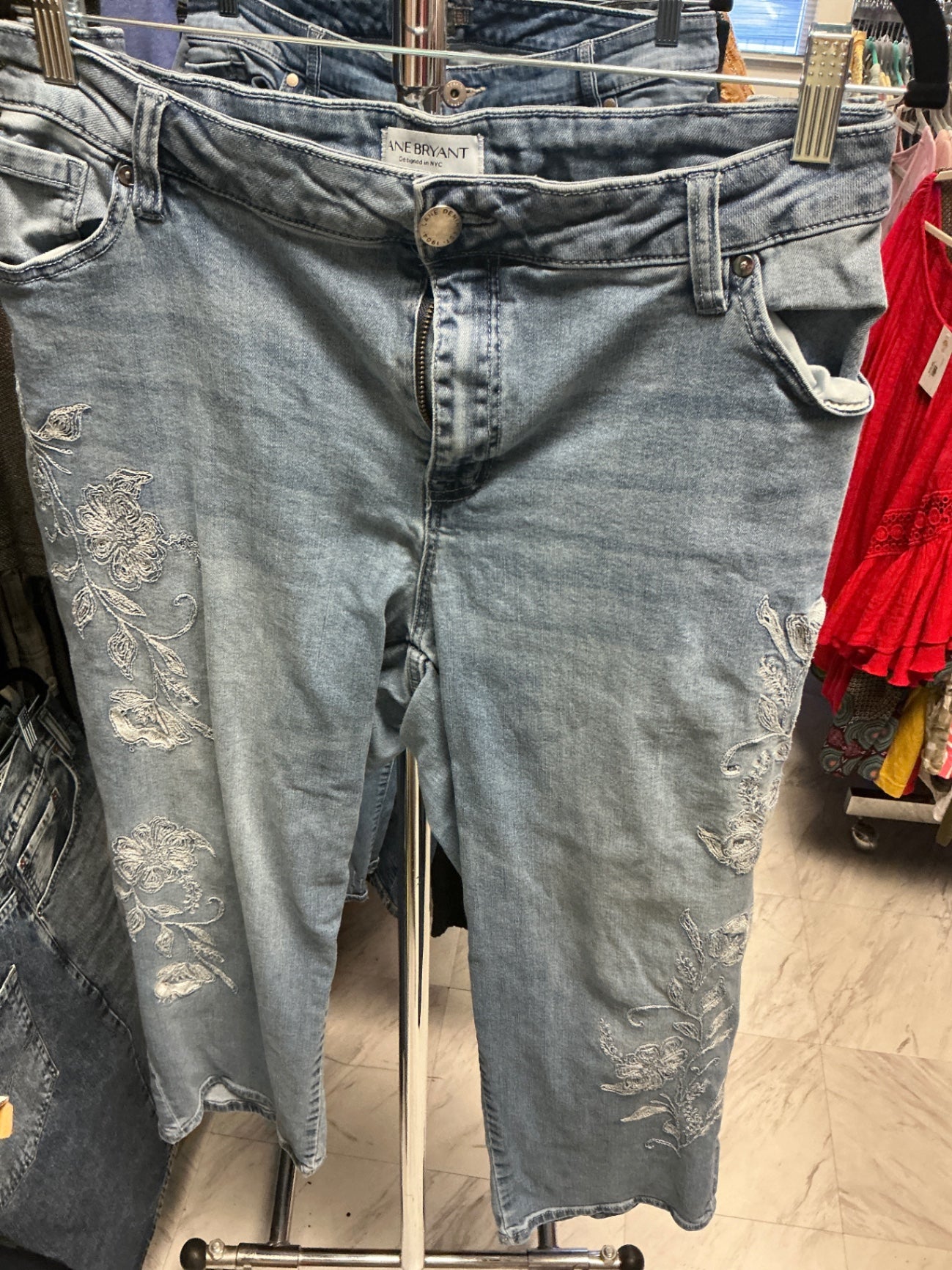 Lane Bryant Capri Jeans 22 Light Blue