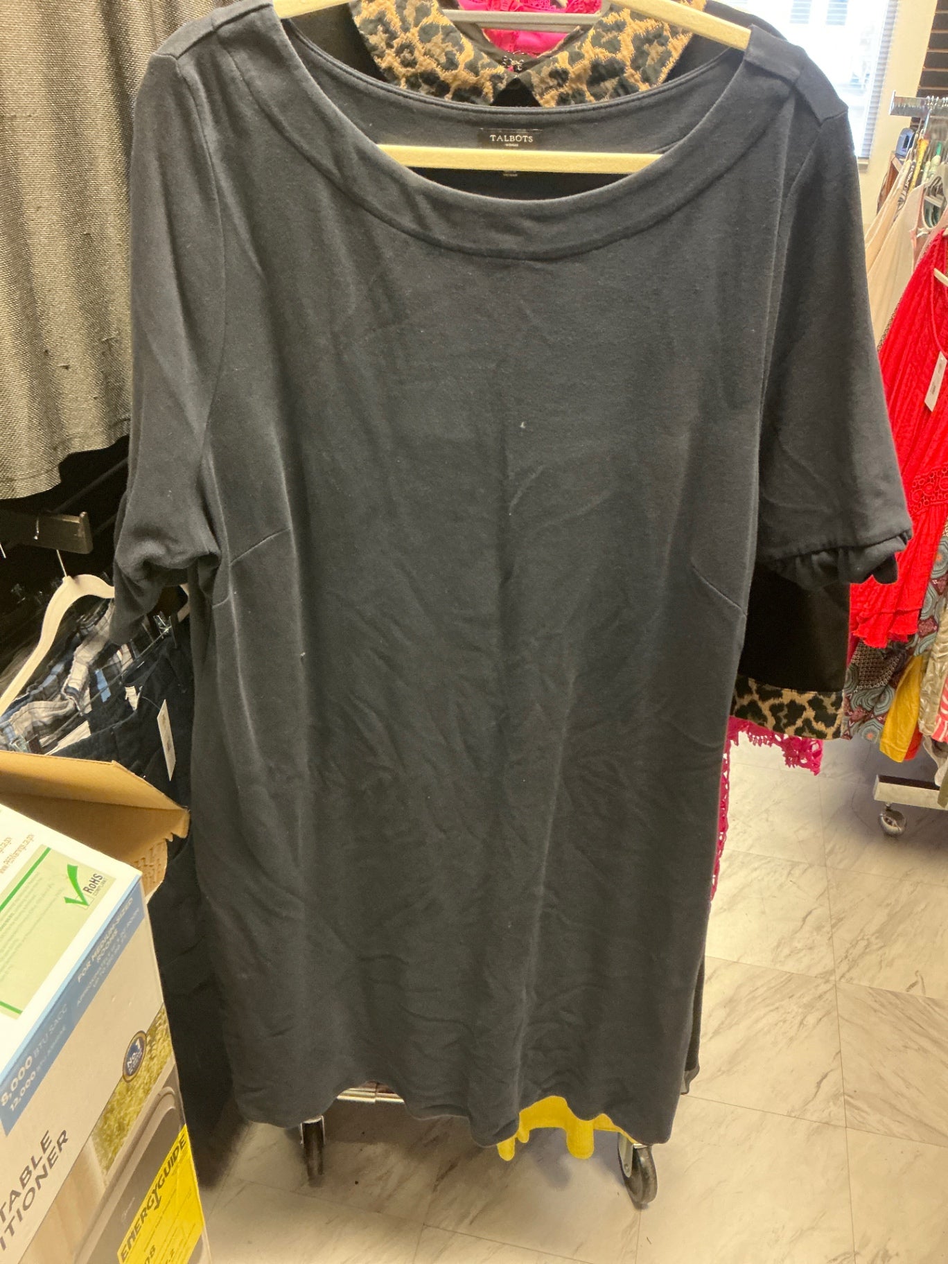 Talbots T-Shirt Dress 2X Dark Blue