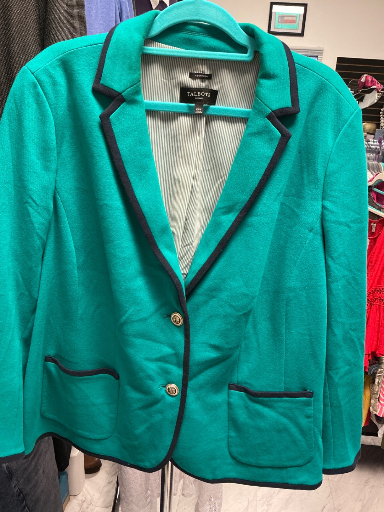 Talbots Blazer 20 Teal