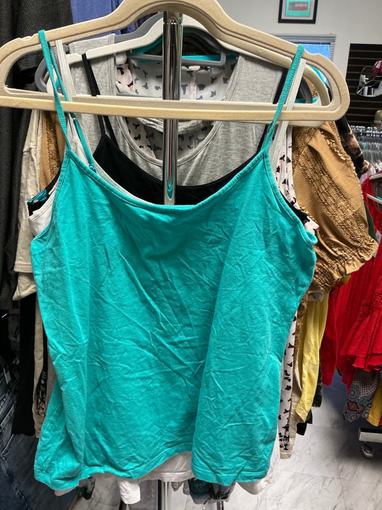 Merona Tank Top XL Turquoise