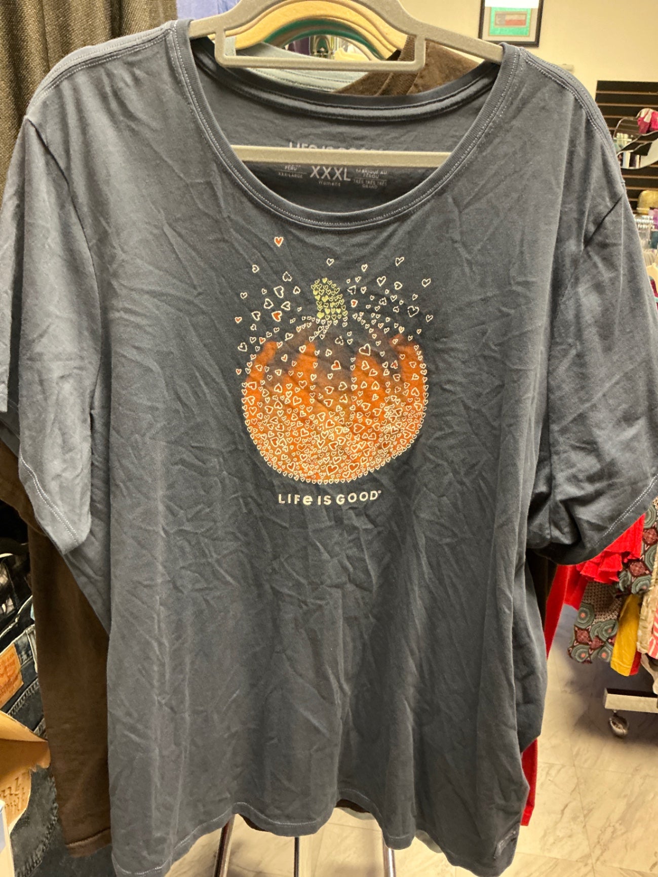 Life is Good T-Shirt XXXL Dark Gray