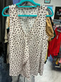 Tank Top 2X Light Beige with Black Patterns