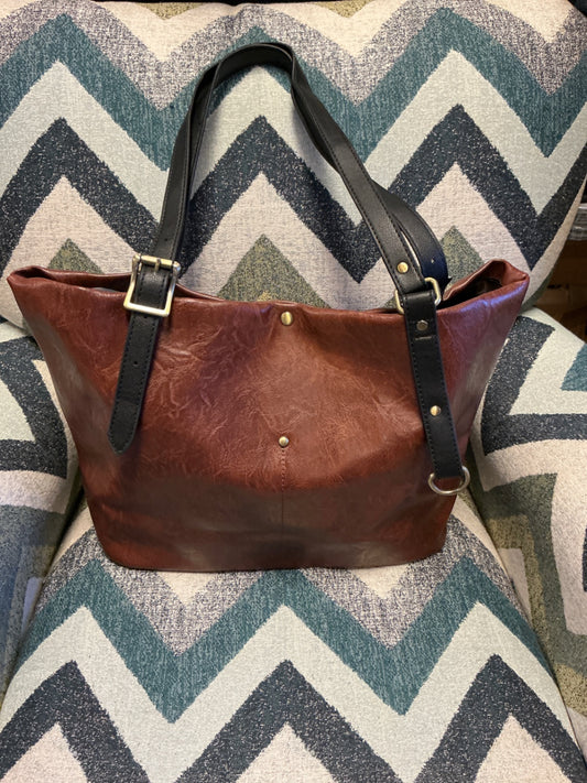 German Tote Leather Bag Brown NWT