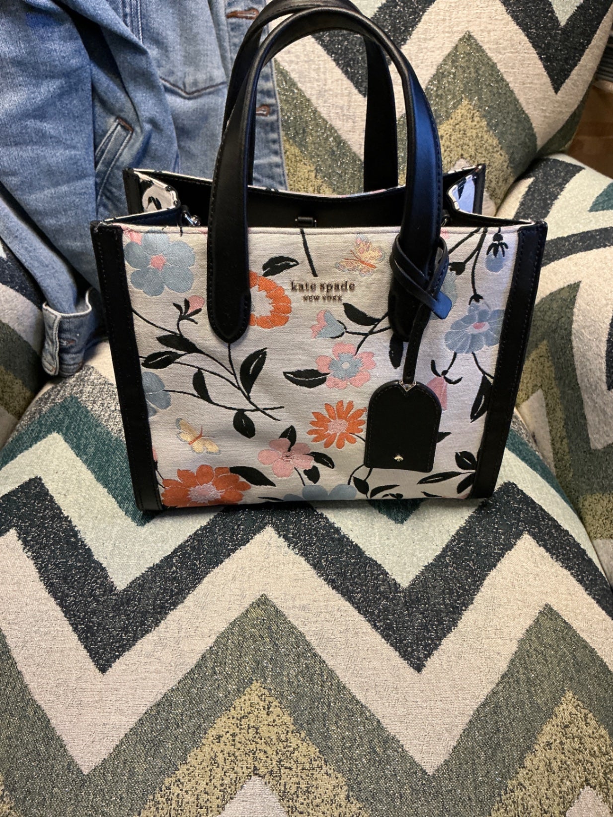 Kate Spade Handbag Multi-colored with Floral Pattern