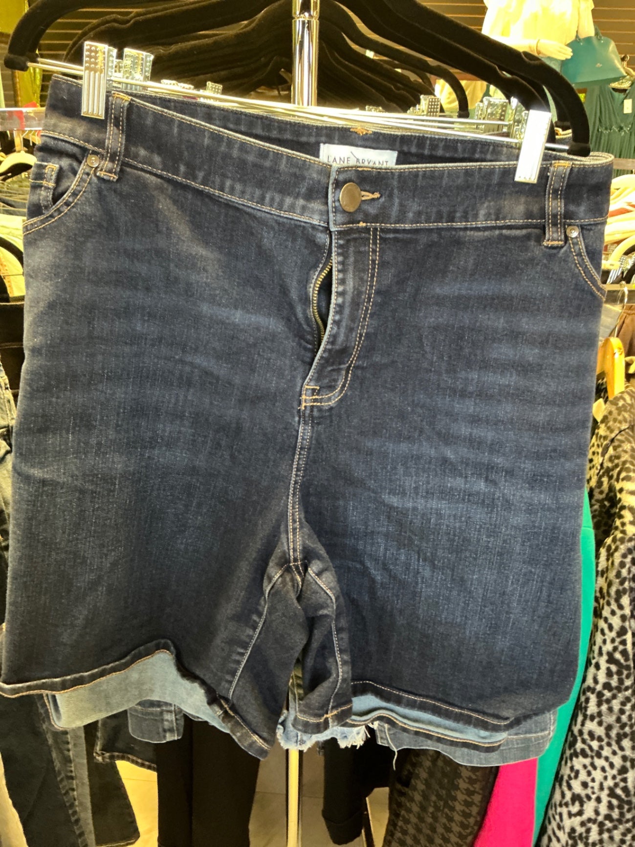 Lane Bryant Denim Shorts 24 Dark Blue