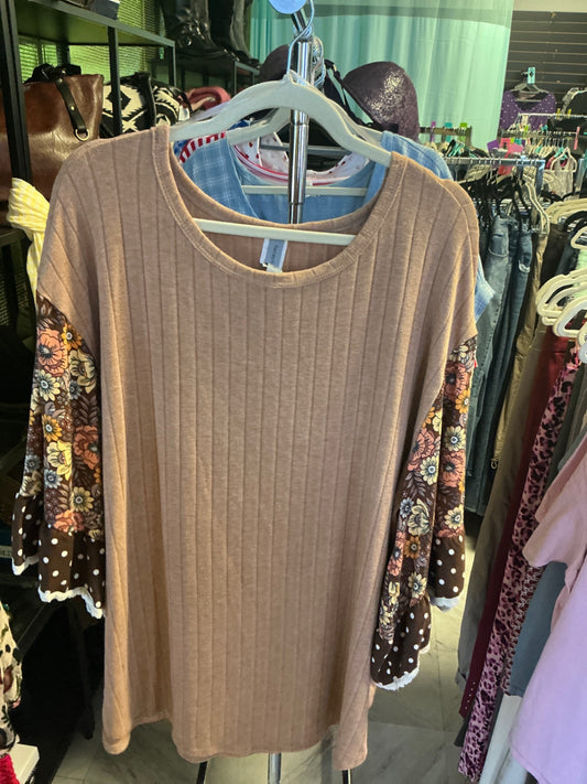 Honeyme Curvy Top XXXL Brown