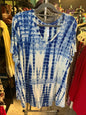 Paisley Grace T-Shirt XXXL Blue and White