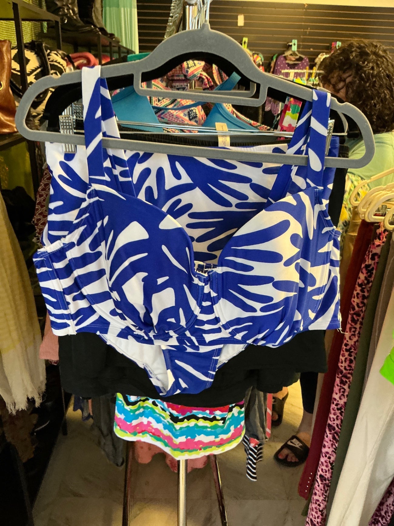 Kona Sol Bikini Top 22 Blue and White