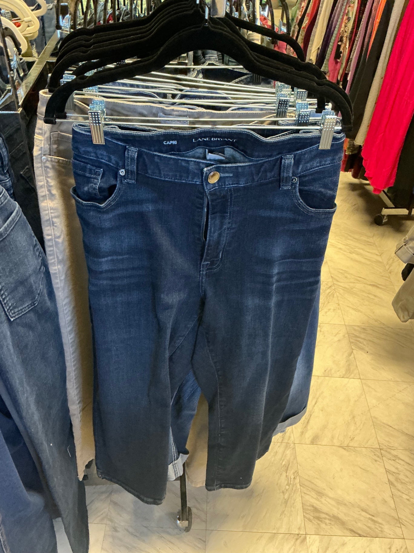 Lane Bryant Capri Jeans 22 Dark Blue