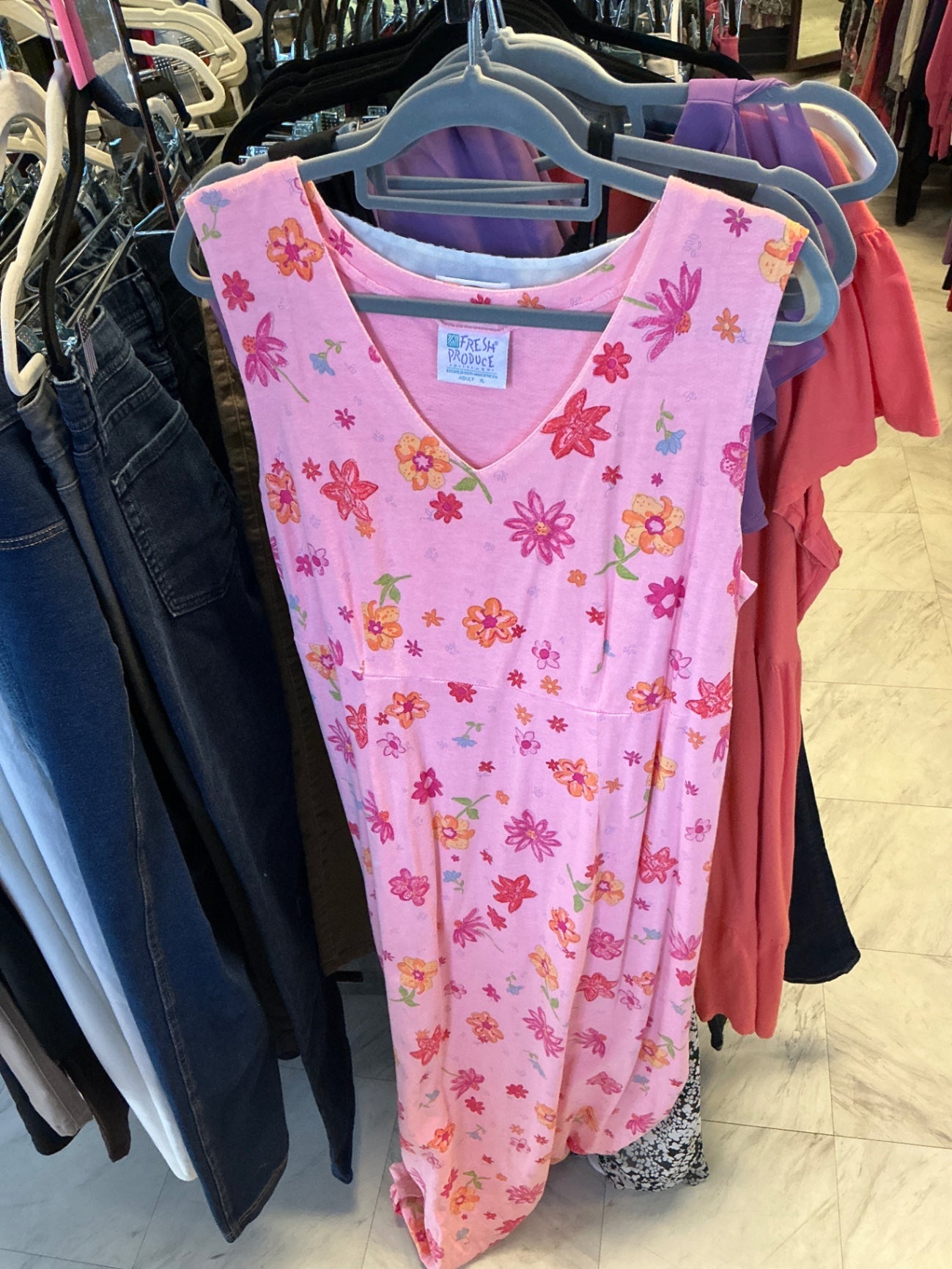 Fresh Produce Maxi Dress XL Pink