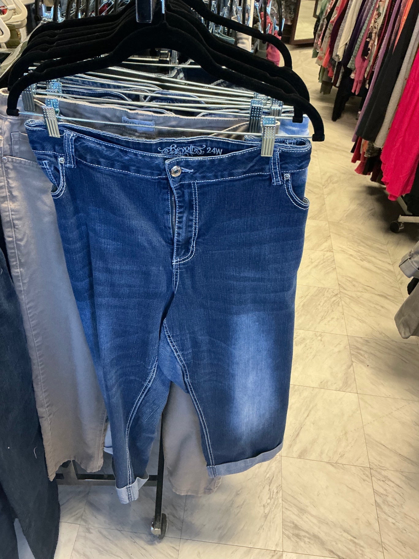 Revolt Capri Pants 24W Blue
