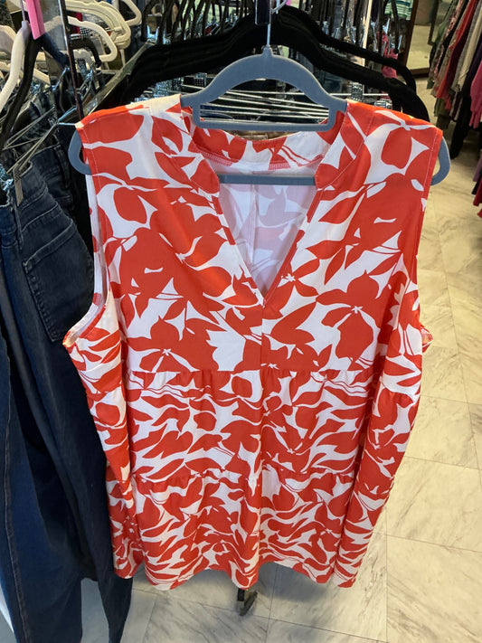 Tunic 3X Orange and White