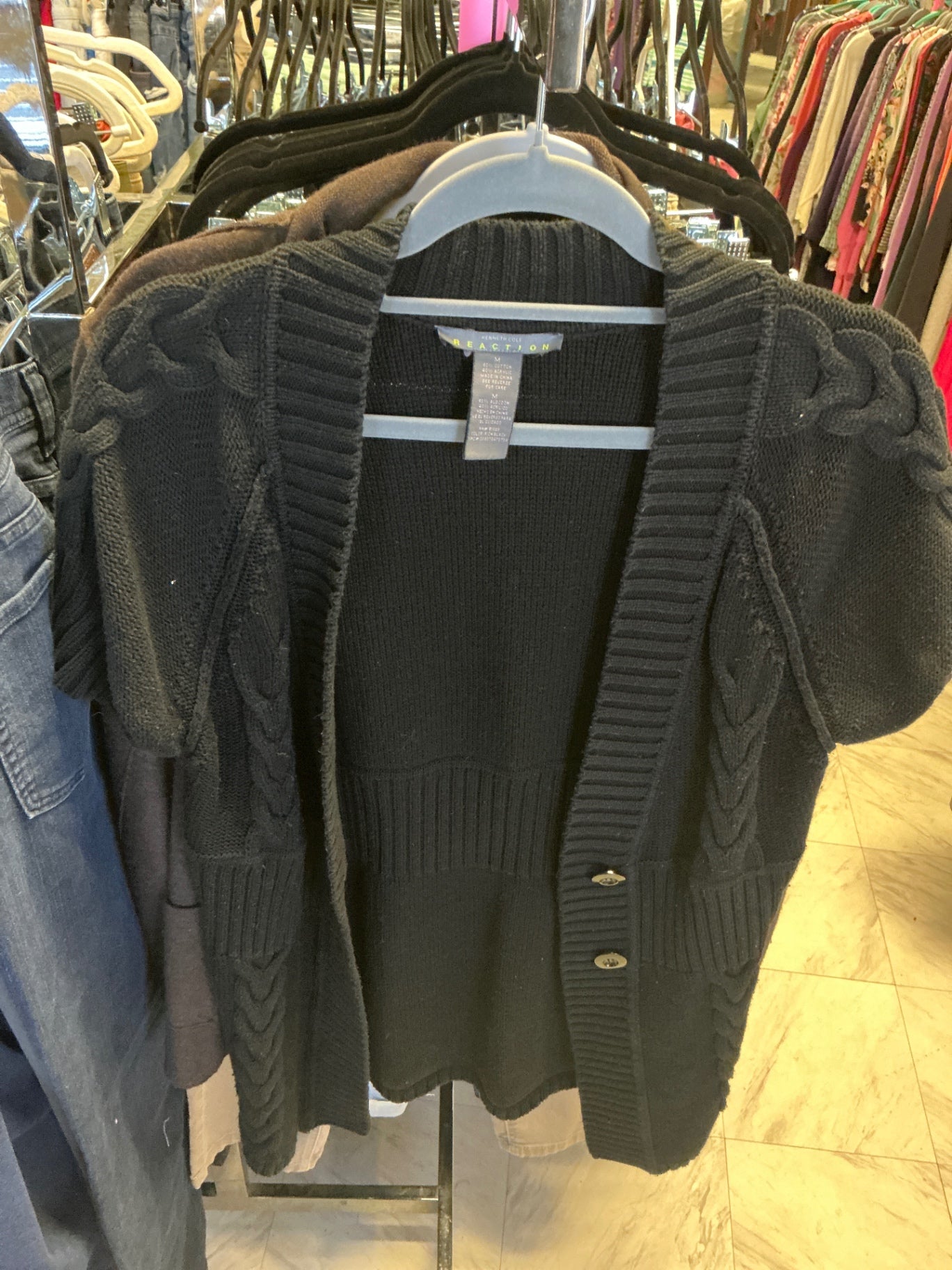 Reaction Cardigan M Black