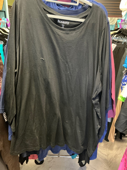 Roaman's T-Shirt 3X Black