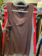 Paris Blues Tank Top 3X Brown NWOT