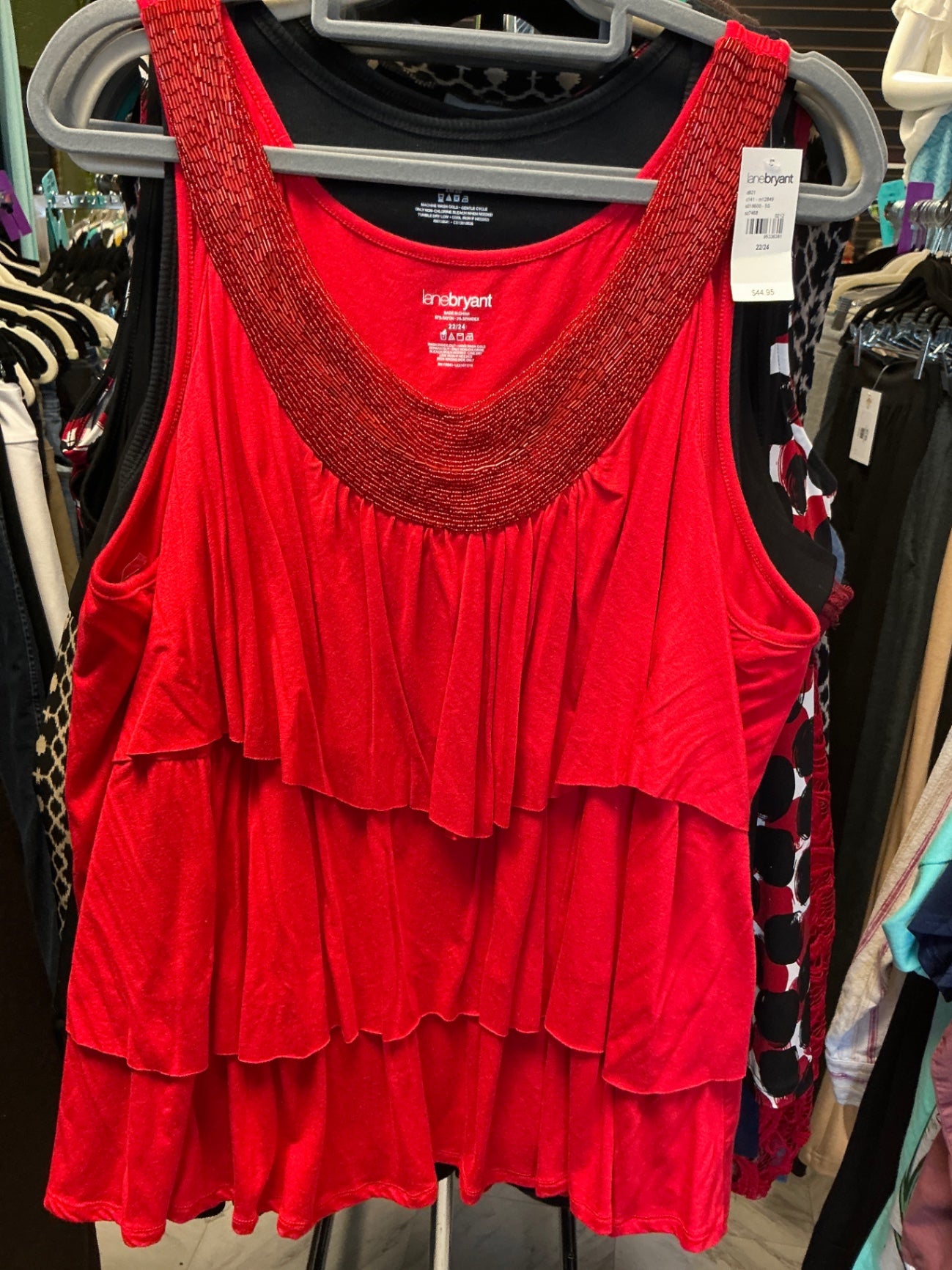 Lane Bryant Tank Top 22/24 Red NWT