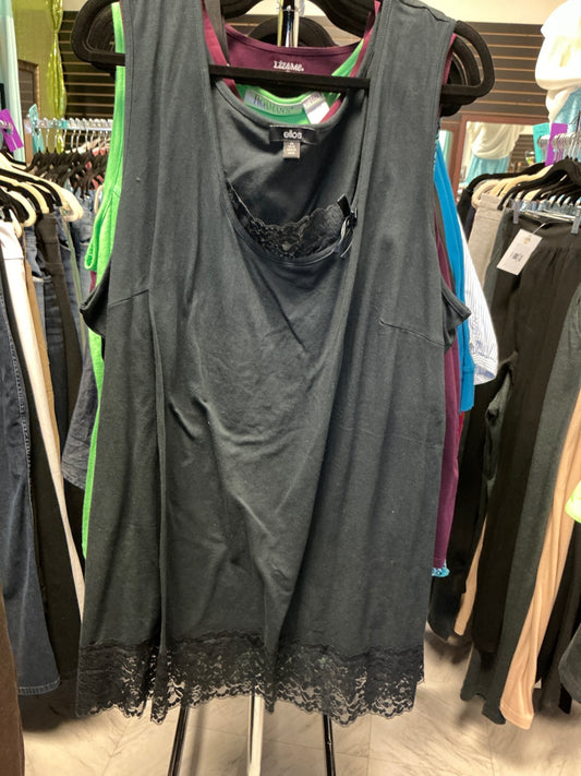 Ellos Tank Top 3X Black