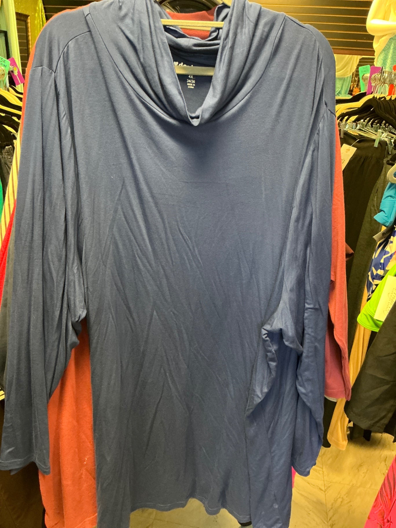 Denim 24/7 Tunic 4X Navy Blue