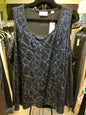 Avenue Tank Top 22/24 Black and Blue NWT