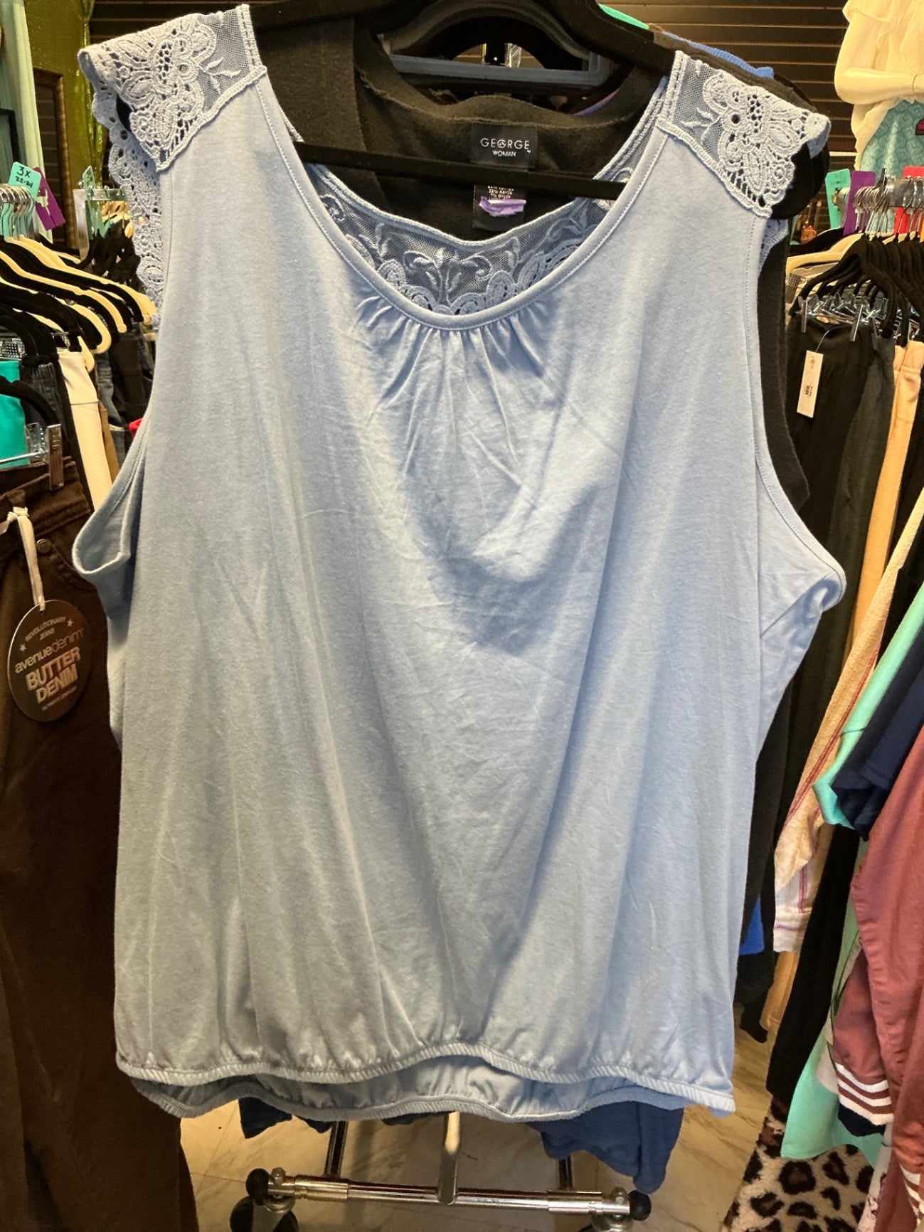 George Tank Top 26/28 Light Blue NWT