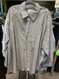 Avenue Shirt 26/28 Navy and White Stripes NWT